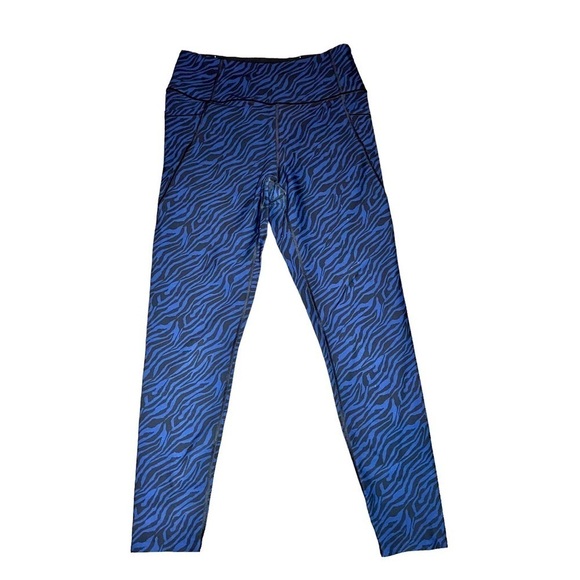 Victoria’s Secret Animal Print Leggings Size Small Black Blue - Picture 1 of 4